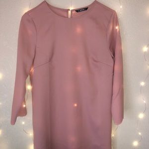 Blush shift dress with scallops, never worn